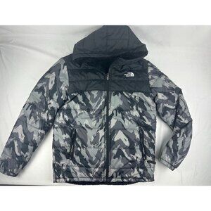 The North Face Jacket Youth 18/20 XL Reversible Winter Coat Camo Black
